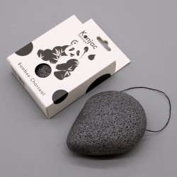 Konjac Facial Sponge - Bamboo Charcoal - Antibacterial