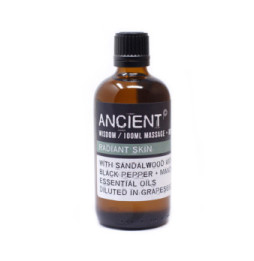 Aceite de Masaje - Piel radiante - Amayris de Sándalo, Pimienta Negra y Mandarina - 100ml