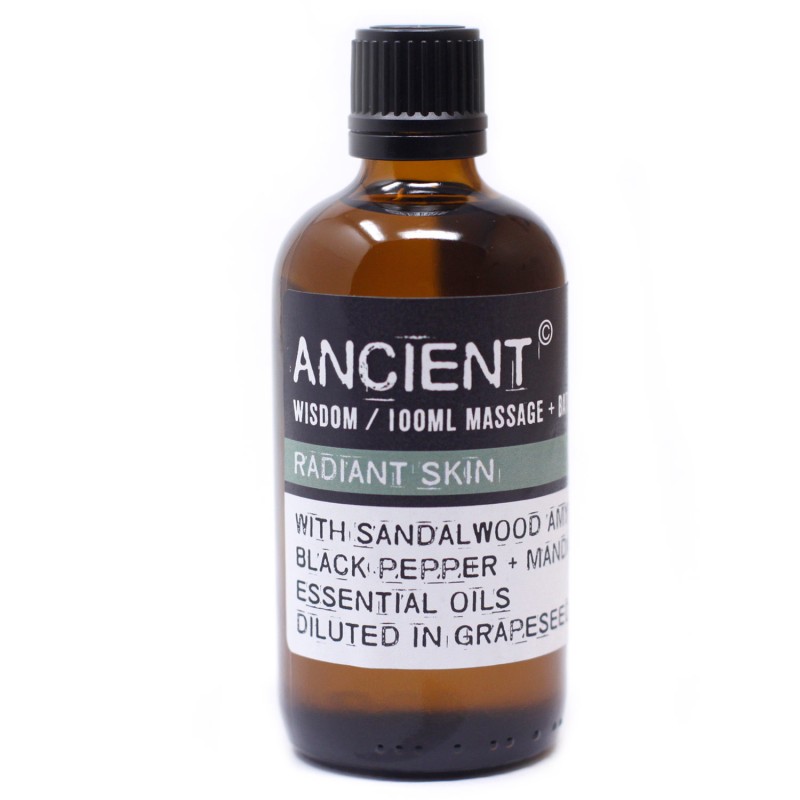 Masaje-olioa - Azala distiratsua - Sandalwood Amayris, Piper Beltza eta Mandarina - 100 ml-MASAJE OLIOA 100ML-HOSTENATURA