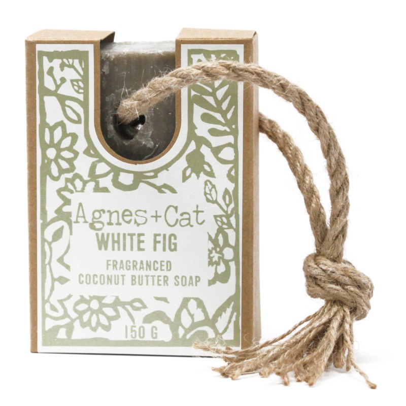 Soap with Cord - White Fig - Agnes&Cat-Agnes&Cat CORD CUT SOAPS-HOSTENATURA