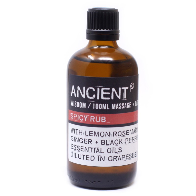 Massage Oil - Rubs - Lemon, Rosemary, Ginger and Black Pepper - 100ml-MASSAGE OIL 100ML-HOSTENATURA