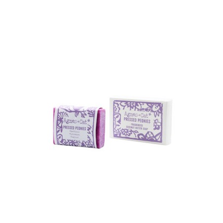 Jabón Artesanal de 140g - Peonias Prensadas - Agnes&Cat