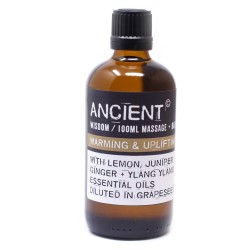 Aceite de Masaje - Cálido y edificante - Limón, Enebro, Jengibre y Ylang Ylang - 100ml - 1