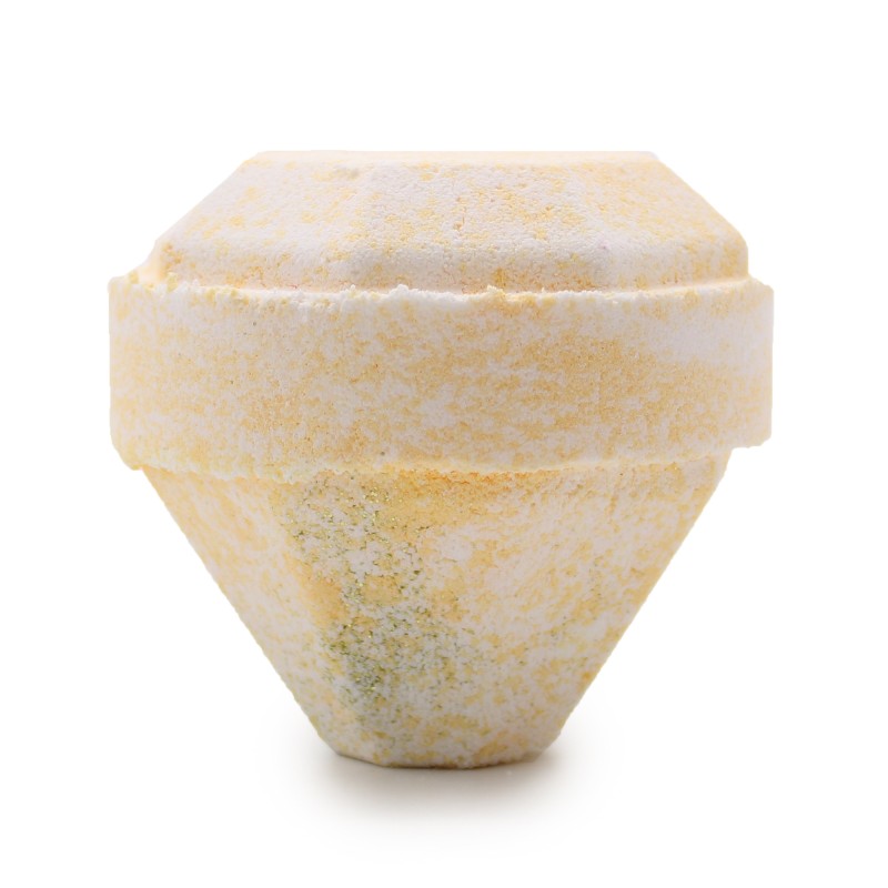 Bomba de Baño de Piedras Preciosas - Blanca y Dorada - 200gr.-BATH BOMBS-HOSTENATURA