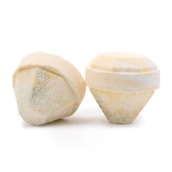 Gemstone Bath Bomb - White and Gold - 200gr.