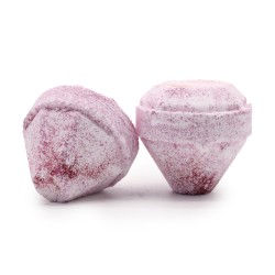 Bomba de Baño de Piedras Preciosas - Blanca y Roja - 200gr.