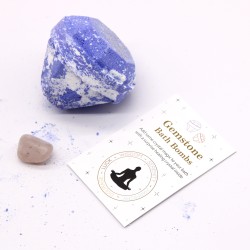 Bomba de Baño de Piedras Preciosas - Blanca y Azul - 200gr.