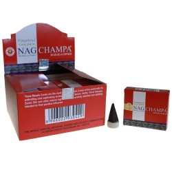 Cones de Incenso GOLDEN NAG Champa - Caixa com 10 cones