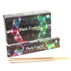 Satya Black Crystal Räucherstäbchen Räucherstäbchen - 15g