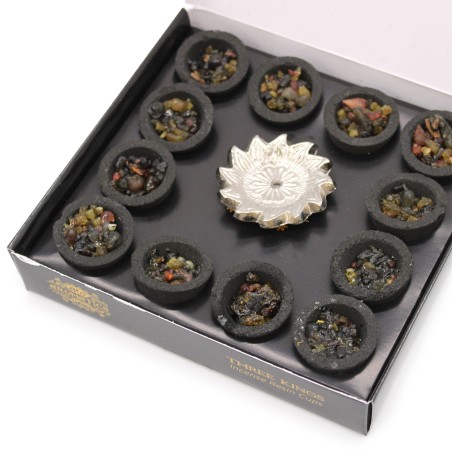 Caja de 12 Copas de Resina de Incienso - Tres Reyes