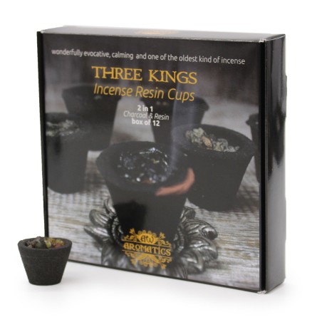 Caja de 12 Copas de Resina de Incienso - Tres Reyes