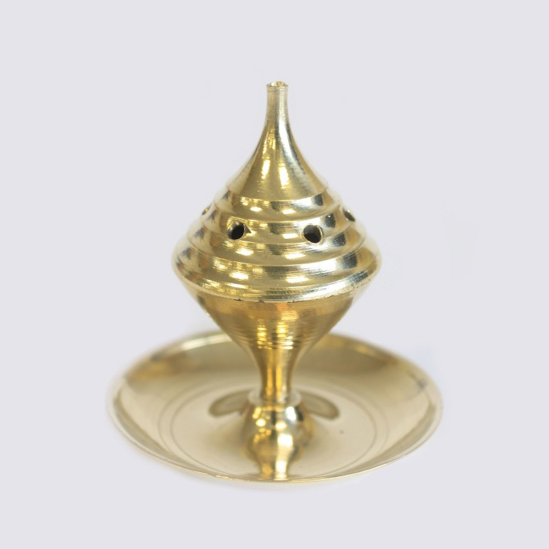 Small incense burner-TRADITIONAL BRASS INCENSE BURNERS-HOSTENATURA