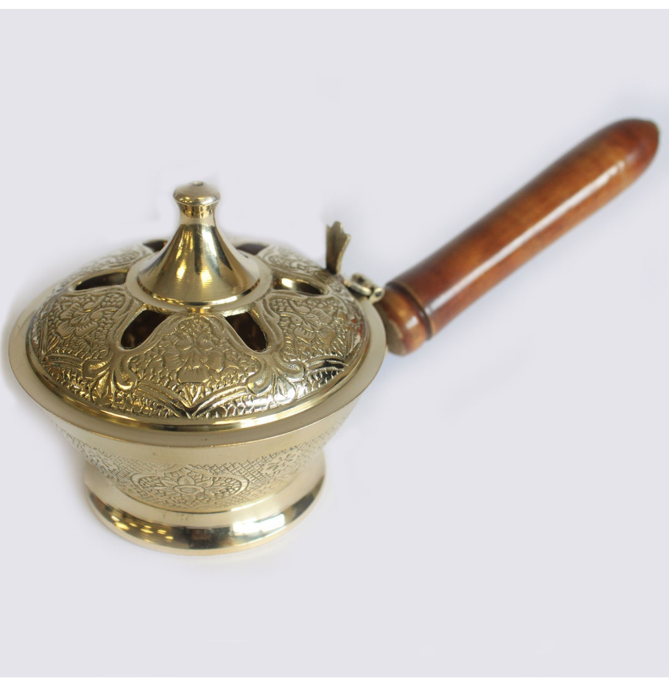 Incensario Incensario Ornado-TRADITIONAL BRASS INCENSE BURNERS-HOSTENATURA