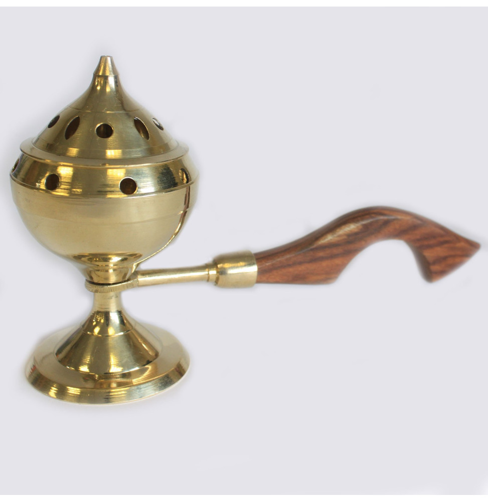 Quemador de incensario simple-TRADITIONAL BRASS INCENSE BURNERS-HOSTENATURA