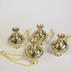 Hanging brass incense burner