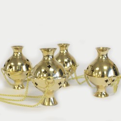 Hanging brass incense burner