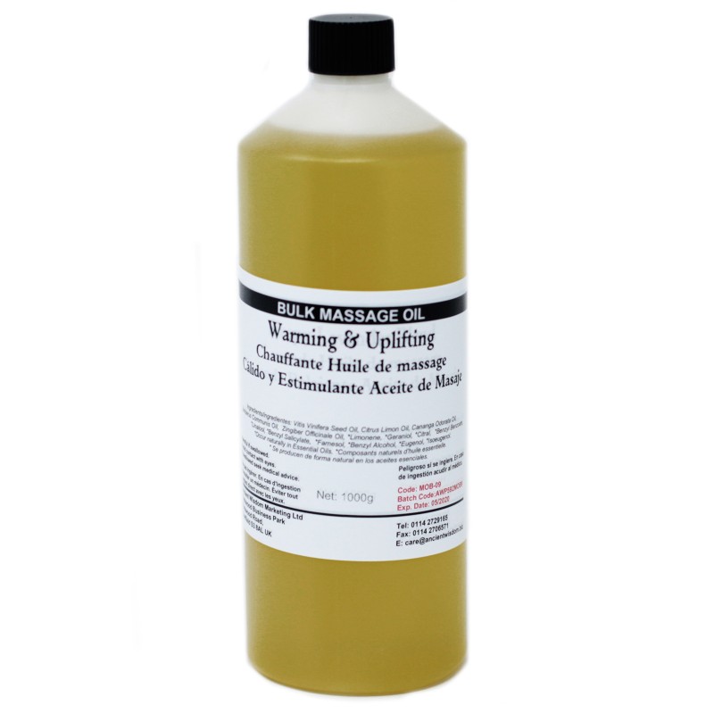 Aceite de masaxe 1 kg - Cálido e estimulante-ACEITE DE MASAXE 1000ML 1LITRO-HOSTENATURA