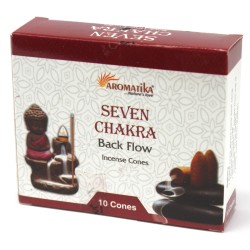 Aromatika Reflux Incense Cones - 7 Charkras - 10 units