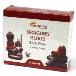 Aromatika Backflow Incense Cones - Dragon's Blood - 10 unitate