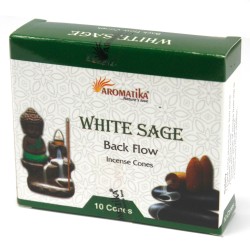 Aromatika Reflux Räucherkegel - Weißer Salbei - 10 Stück