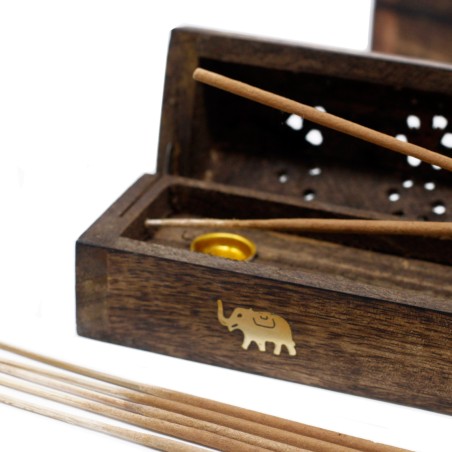 Porta incienso Smoke Boxes Natural Mango Wood -29x5x5cm