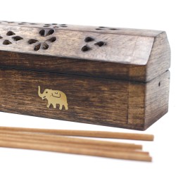 Porta encens Smoke Boxes Natural Mango Wood -29x5x5cm