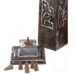 Incense Tower - Incense holder - Mango Wood - Cones & Incense - 30x5x5 cm