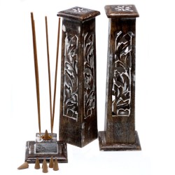 Incense Tower - Incense holder - Mango Wood - Cones & Incense - 30x5x5 cm