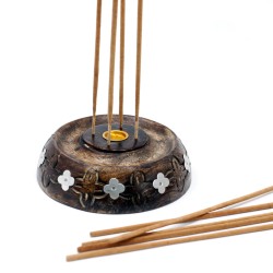 Incense Disc - Incense Holder - Cones & Incense - Mango Wood - 11cm