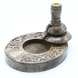 Med Cremador Invers Fusta de Mànec - Brass Buddha