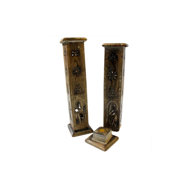 Smoke Tower - Square Design-INCENSE BURNERS-HOSTENATURA