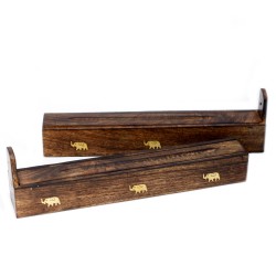 Incense Wood Incense Box Mango Wood Incense Holder - Assorted - 29x5x5cm