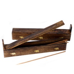 Incense Wood Incense Box Mango Wood Incense Holder - Assorted - 29x5x5cm