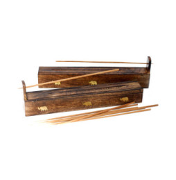 Porta incienso madera de Mango Wood Incense Box - Assorted - 29x5x5cm
