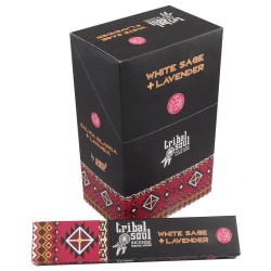 Tribal Soul Räucherstäbchen - Weißer Salbei + Lavendel - 1 Packung mit 15gr.