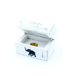 Porta Incienso Acabado en Blanco - Caja de Conos para el humo de 8 cm