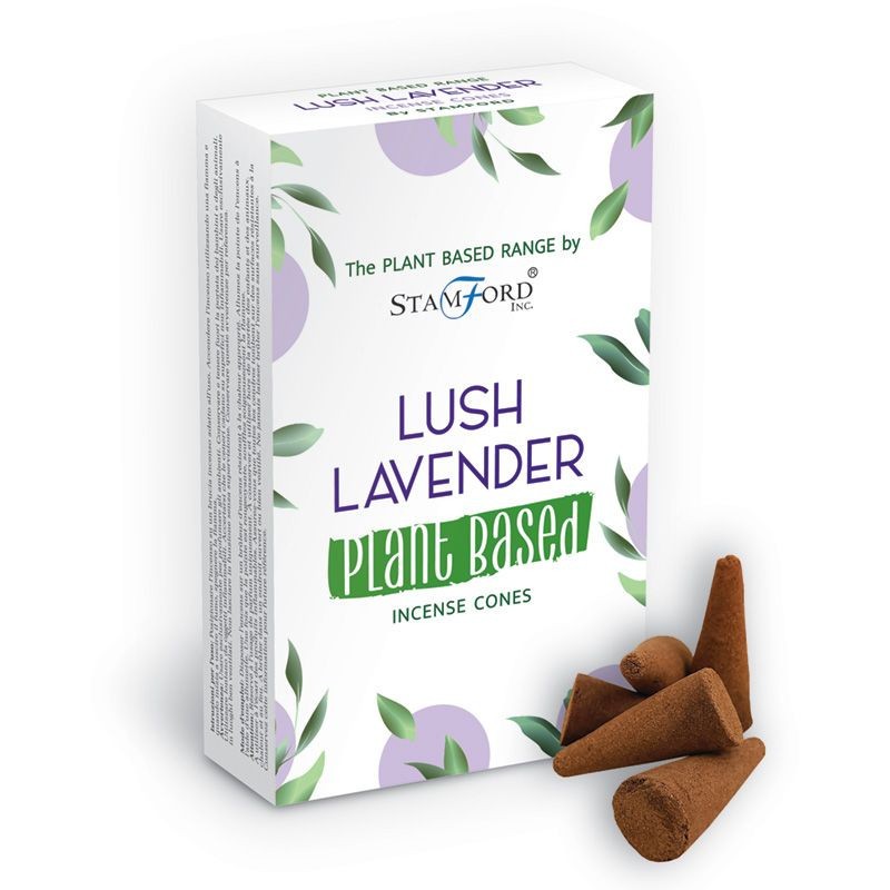 Plant-Based Incense Cones - Lush Lavender-STAMFORD INCENSE-HOSTENATURA