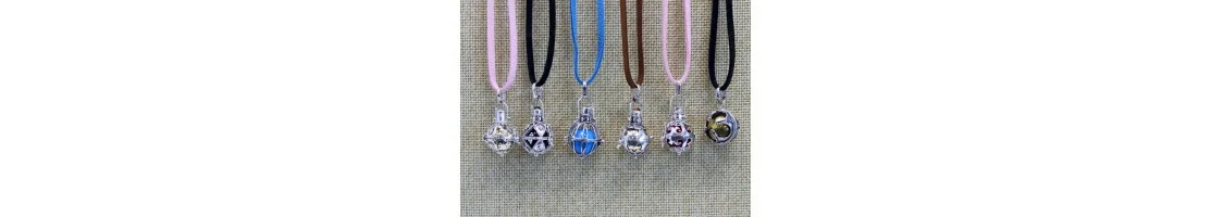 NECKLACES WITH SILVER BELLS