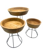 Teak Wood Artisan Bowls